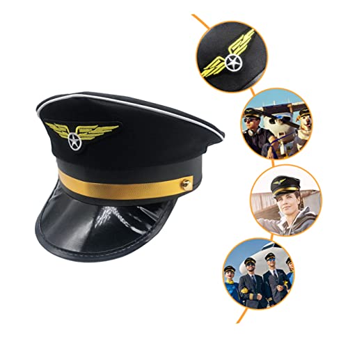 NUOBESTY 3 Pçs Vestido Acessórios De Avião Piloto De Vôo Meninos Cosplay Portátil Adulto Oficial Cri
