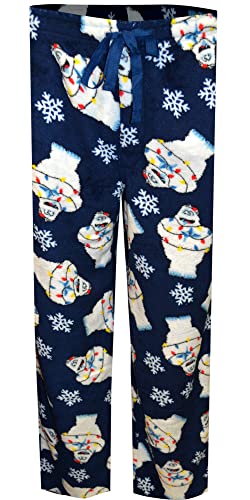 MJC Mens Rudolph the Red Nosed Reindeer Bumble in Christmas Lights Plush Lounge Pants