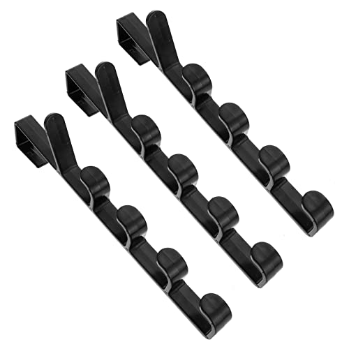 Cabilock Back Door Hook Hanger Over Door Coat Hook Hat Rack 3pcs Sturdy Abs Rustproof Space-Saving