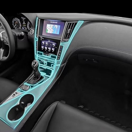 Film PPF TPU anti-rayures pour protéger la console centrale Infiniti Q50