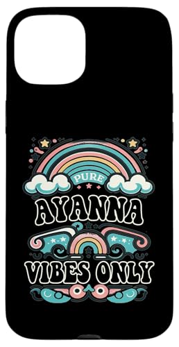 AYANNA Vibes Only Cute Retro Girls AYANNA Name �X�}�z�P�[�X iPhone 15 Plus �p