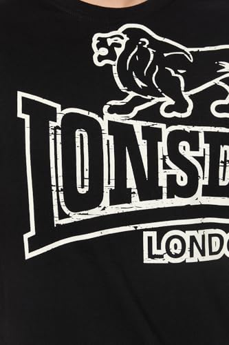 Lonsdale London Langsett Uomo T-Shirt Nero 4XL 100% Cotone Regular - 5