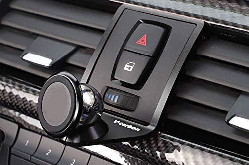 YIWANG 3 Colours Alumium Alloy Mobile Phone Holder Trim for BMW 1 2 3 4 Series GT F22 F23 F30 F31 F34 F32 F33 F34 F35 F36 F80 F82 M4 2013-2019 Car Accessories (Black)