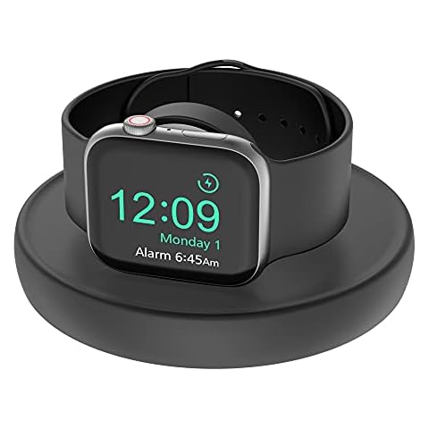 SOKUSIN Stand for Apple Watch - Foldable Desk iWatch Charging Dock Holder Compatible with All Apple Watch Series 10 9 8 Ultra SE 7 6 5 4 3 2(Black) Cover
