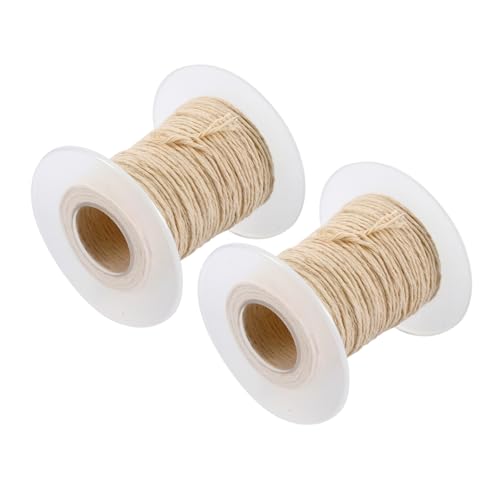 2 rollos de mecha de algodón para velas ecológicas