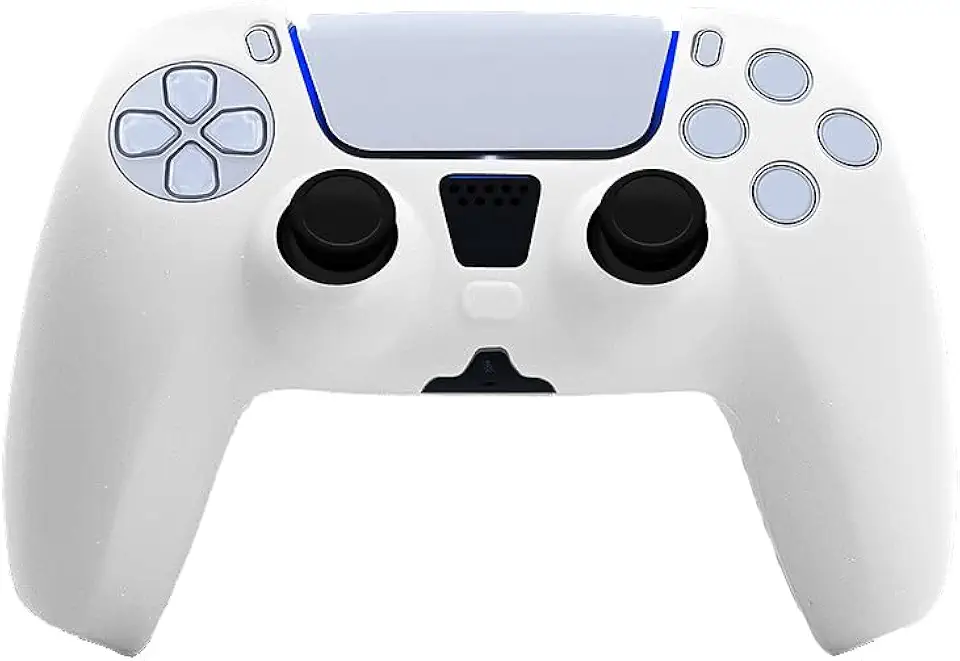 A nova capa de silicone TwiHill (2020) é adequada para PS5, PS5 função antiderrapante capa de silicone capa de proteção PS5 (Branco)