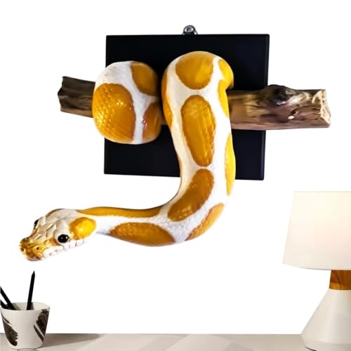 Arte mural de pitón en resina 3D para decoración de salón y fondo de sofá 6