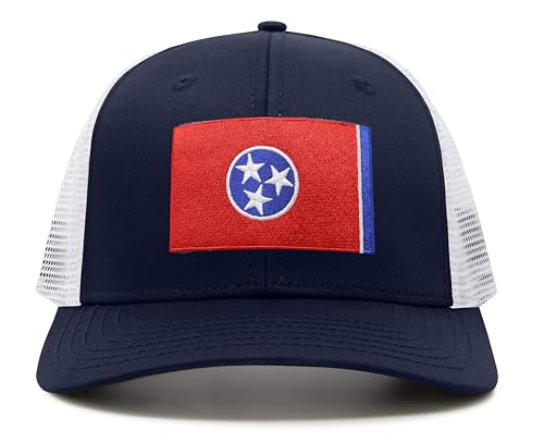 Image of International Tie State Hat for Men and Women, Adjustable Snapback Trucker Baseball Cap with Embroidered Patch