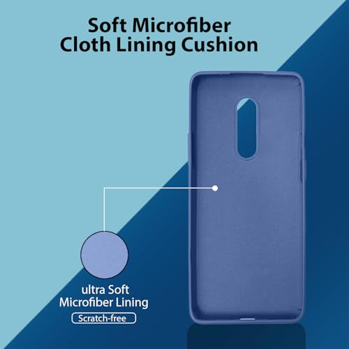 Image of LIRAMARK Liquid Silicone Soft Back Cover Case for OnePlus 8 /1+8 (Midnight Blue)