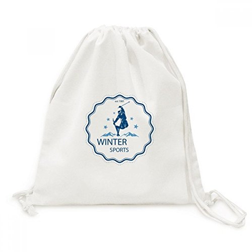 Sac cordon ski suit aquarelle toile sacoche voyage et sport pour adulte