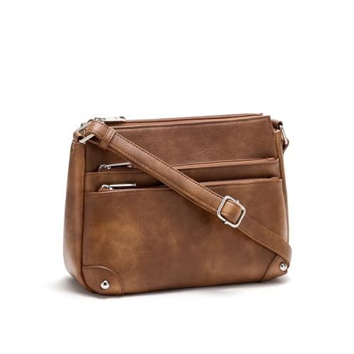 Image of WESTBRONCO Crossbody Bags for Women, Medium Size Shoulder Handbags, Satchel Purse with Multi Zipper Pocket