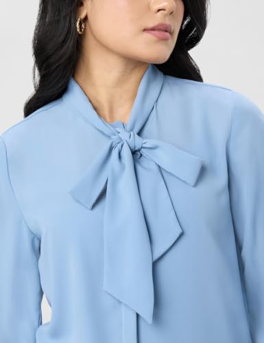 Image of Symbol Premium Women's Polyester Bow Tie Top (Regular Fit | Solid | Desk-to-Dinner) (Available in Plus Sizes)