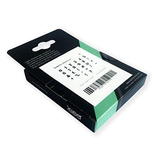 QBIX Ensemble de pochoir de chiffres et symboles - police de pochoir - hauteur de chiffres 5cm - pochoir bricolage convivial réutilisable pour la peinture, l'artisanat, le mur, les meubles - Image 3