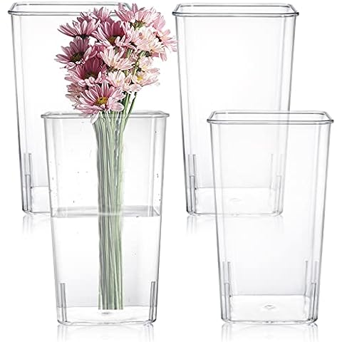 Suwimut Acrylic Flower Vase Set of 4 Cover