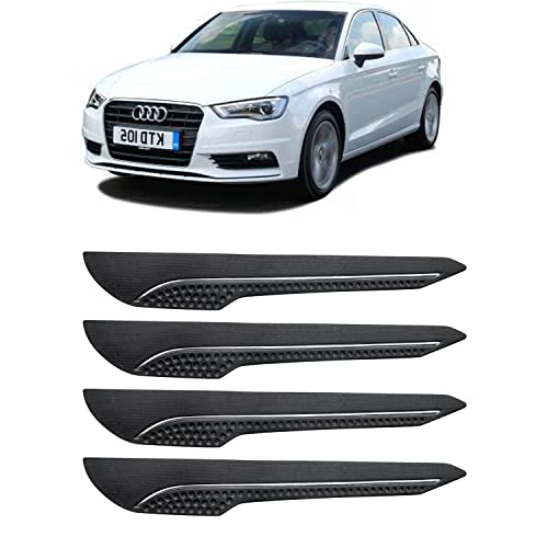 Image of AOSIS-Car Bumper Protector /Bumper Guard for Audi A3 Saloon with Single Chrome Stripe (4-Pcs)