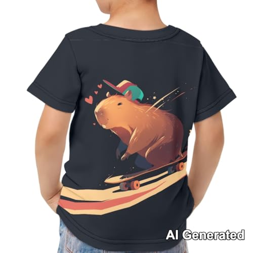 Image of Xhuibop Kids T Shirts for Boys Size 3-16 Girls Short Sleeve Sportswear Active Tops