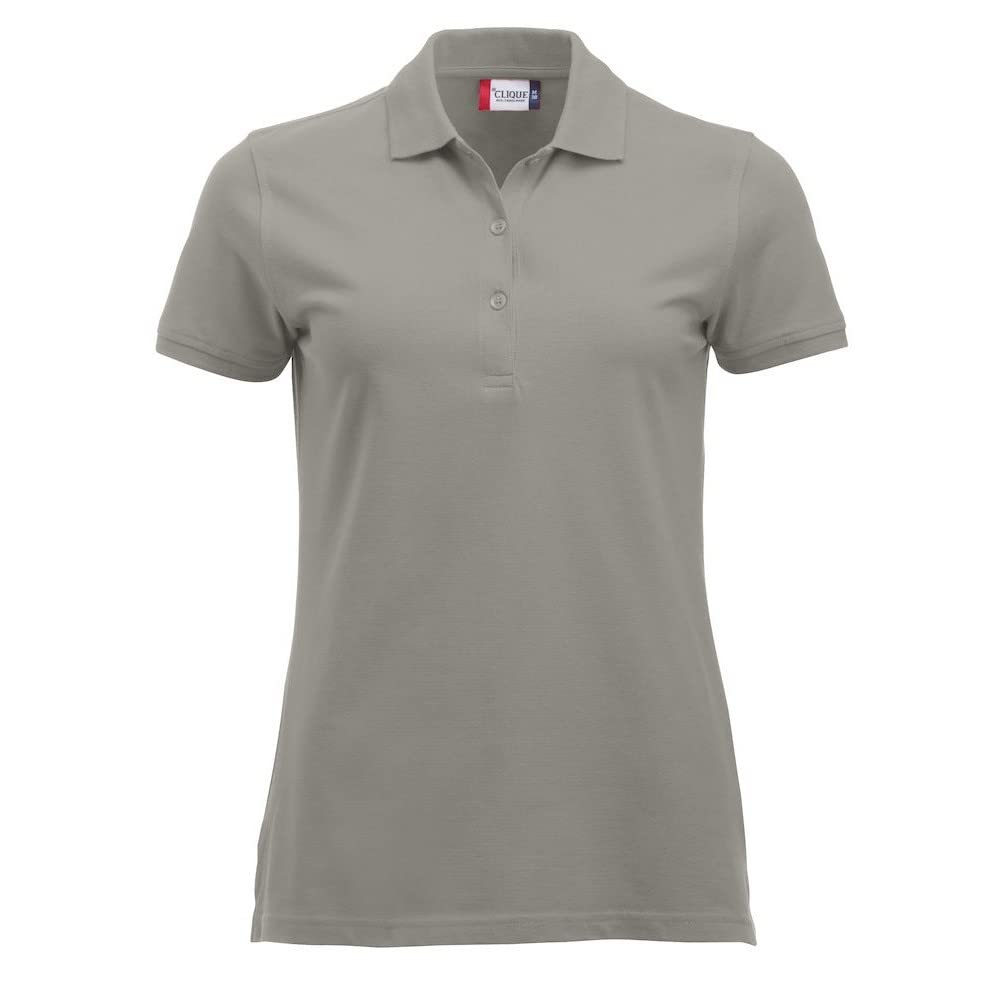 CliQue Women's Clique Classic Womens Marion Polo Shirt, Gray (Silver), M UK