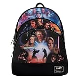 Loungefly Star Wars Trilogy 2 Triple Pocket Womens Double Strap Shoulder Bag Purse