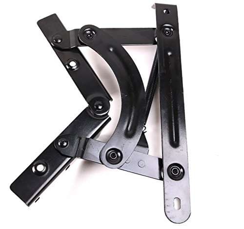 Sofa Bed Bedding DIY Furniture Adjustable Spring Mechanism Triple Click Futon Sleeper Sofa Bed Hinge Hardware (Black) - Thumbnail 4