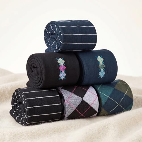 Image of Tipi Toe Women's Knee High Socks 6 Pack - Colorful Funky Patterned Long Socks, Soft & Comfortable Everyday Wear