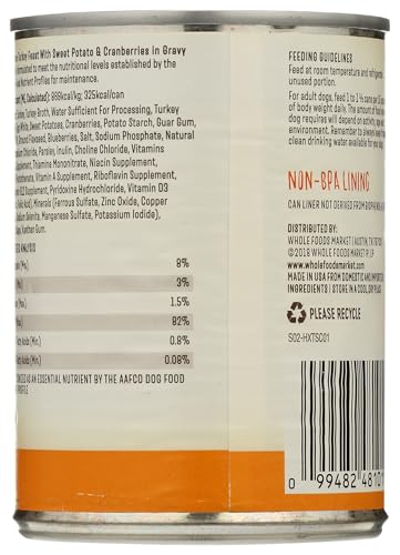 Image of Whole Paws, Grain-Free Wet Dog Food, Turkey Feast with Sweet Potato & Cranberries in Gravy, 13.2 Ounce