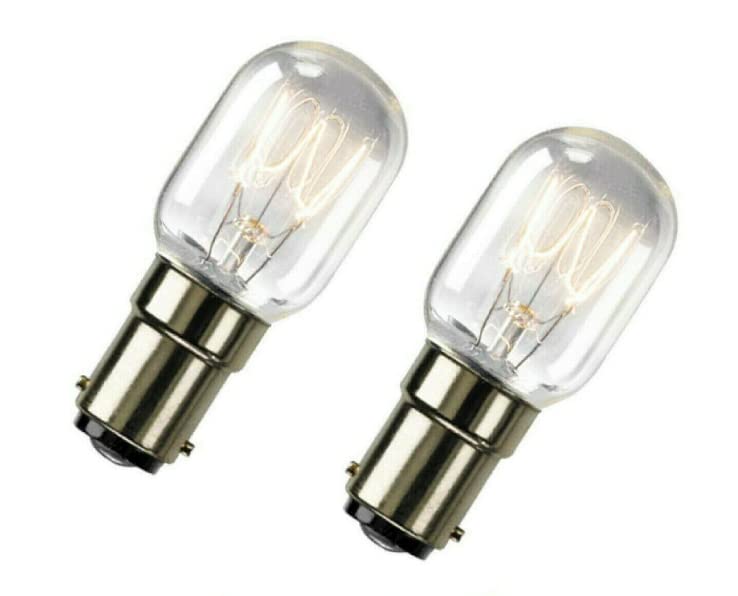 2 x 20w Sewing Machine Lamp Appliance Bulb Small Bayonet SBC B15 240v