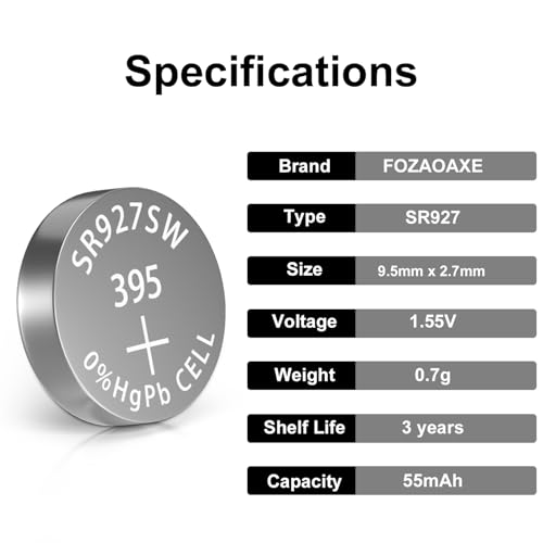 Baterías SR927SW para reloj, pack de 10 unidades miniatura 4