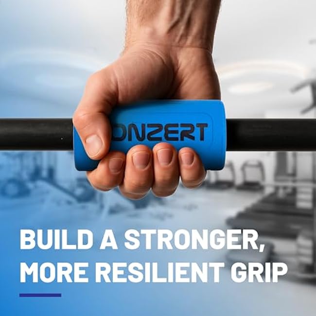Grip Strength Trainer - Dumbbell & Bar Grips for Lifting, Forearm Training, Pull Up Handles, Weightlifting Workout Equipment, Thick Rubber Grips, Barbell Attachments, Gym Workout Gripper