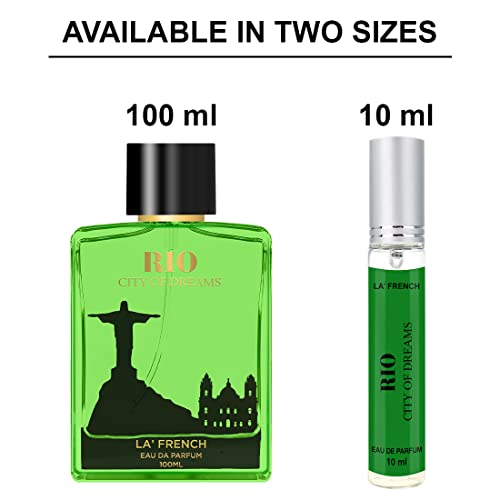 Image of La French Rio Eau de Parfum - 10ml Unisex Perfume for Men and Women | Intense Long Lasting Perfume | Fresh, Spicy Aqua Notes | Premium Fragrance Scent EDP | Best Gift Perfume for Man and Woman