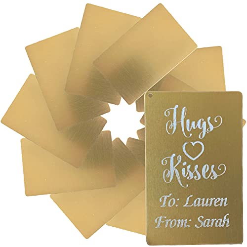 Metal Engraving Blanks For Etching W/Silhouette Cameo 4 Pro Plus, Brother Scan And Cut, Maker, Explore Air 2 Or Laser Engraving Blanks - Anodized Aluminum Sheet Metal & Plates For Crafting- 10 Pack #TOP24