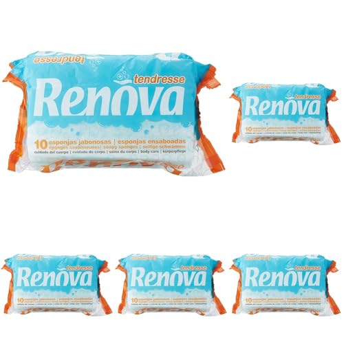 Esponjas Jabonosas Renova - 10 Esponjas (Paquete de 5)