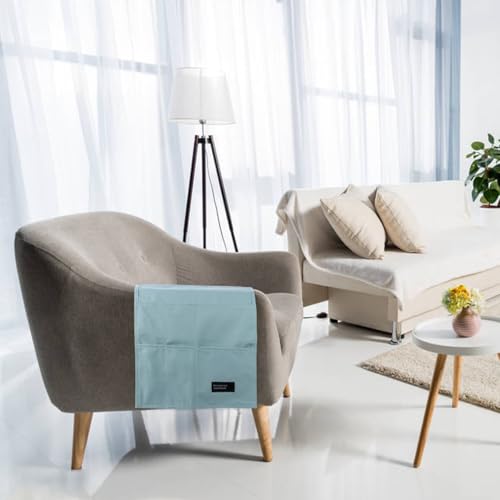 Bolsa lateral azul para sofá con cuatro compartimentos reutilizable TOYANDONA 3