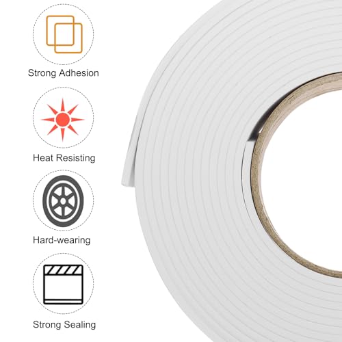 Image of uxcell 2pcs Rolls Single Sided Foam Tape Removeable EVA Sponge Mounting Tape Strong Adhesive Tape Strips(White, 16ft x 2 inch x 1 /8 inch) for Home Paint Wall Hanging Poster Decor