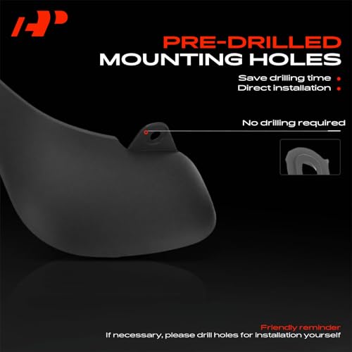 Image of A-Premium Mud Flaps Compatible with Hyundai Santa Fe 2009 2010 2011 2012 2013 Sport Utility, No Drilling Required Mud Guards with Hardware Accessories, Set of 4 Front and Rear