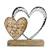 Produktbild Herz & Heim® Herz Skulptur mit personalisierter Gravur als Dankeschön oder Kompliment Wie schön DASS es Dich gibt (21 cm x 21 cm x 6 cm)