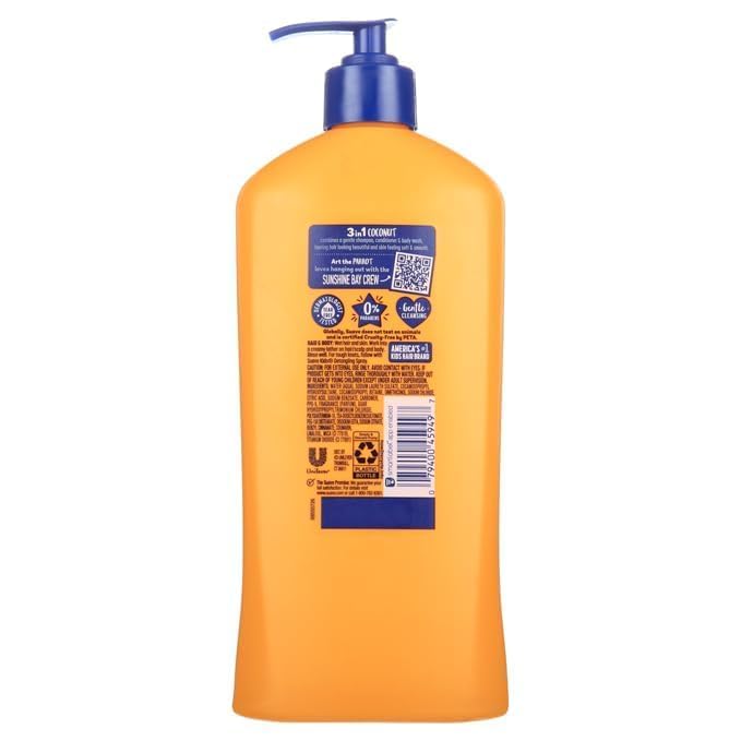 Image of S'uave Kids 3-in-1 Shampoo Conditioner & Body Wash, Smoothing, Wacky Melon, Coconut Splash, Tear Free Formula, 18 fl. oz. Each (Pack of 2)
