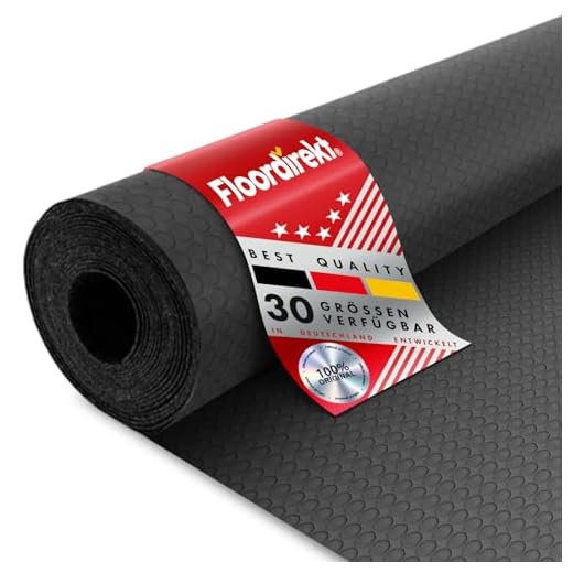 Floordirekt | Revêtement de Sol en Caoutchouc à Picots - Rouleau en Caoutchouc - Vendu au Mètre - Idéal pour Cave, Garage, Atelier et Industrie | Épaisseur : 3 mm, Picots, 100 x 50 cm