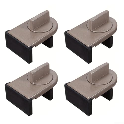 4 topes de bloqueo ajustables para puerta y ventana, tope de bloqueo de puerta corredera, para varios tamaños de puerta corredera y riel de ventana