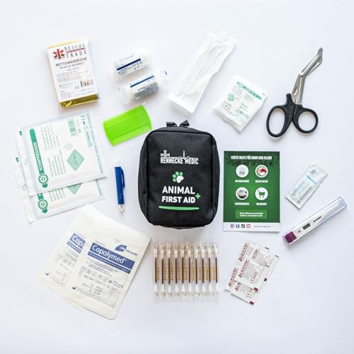 Rennecke-Medic Erste-Hilfe-Set für Hunde, Katzen, Kleintiere, Reiseapotheke, Erste-Hilfe für Haustiere, Gesundheitsprodukte für Hunde, Perfekt für Notfälle und die Pflege zuhause