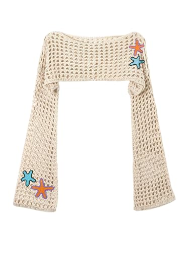 SOLY HUX Women's Crochet Sweater Embroidery Hollow...