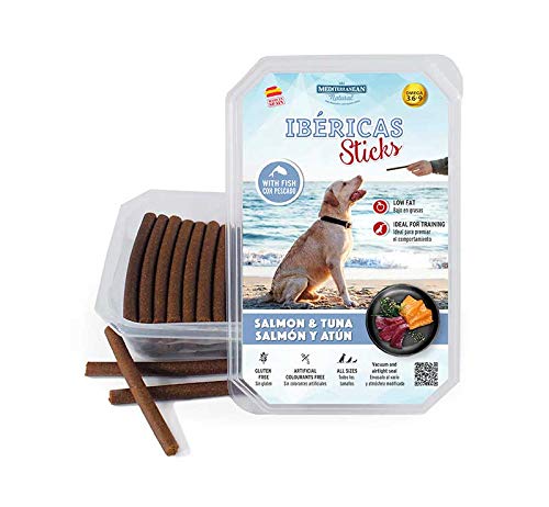 Mediterranean Natual Ibéricas Snacks Saludables para Perros 4 x 800 Gr (Atún & Salmón)
