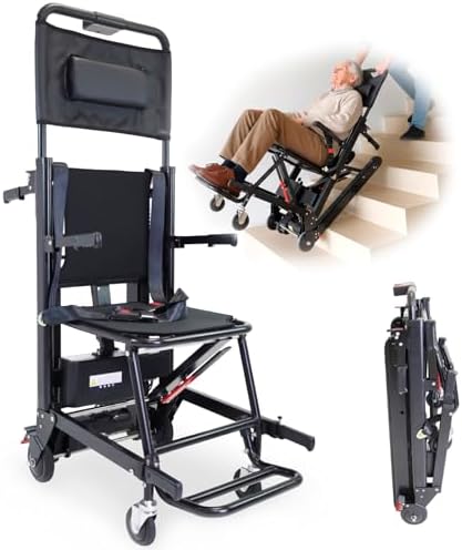 KMINA Silla Salvaescaleras Portátil Eléctrico, Oruga Sube Escaler...