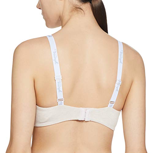 Image of Triumph Comfort Cotton T-Shirt Bra for Women |Padded Non Wired Wireless Lingerie Soft Melange Everyday Invisible Seamless Bra Full Coverage Comfort 161 P Breathable Support for Women Pack of 1