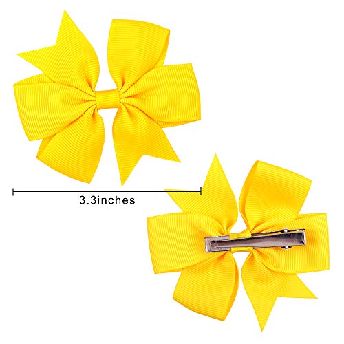 Choicbaby 564/039-40PCS Baby Girls Grosgrain Ribbon Pinwheel Hair Bows Alligator Clips Hair Pins Barrettes thumb #3