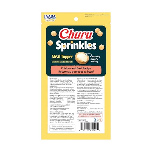 INABA Churu Sprinkles Dog Meal Topper, Chicken Beef, 18ct - image 7