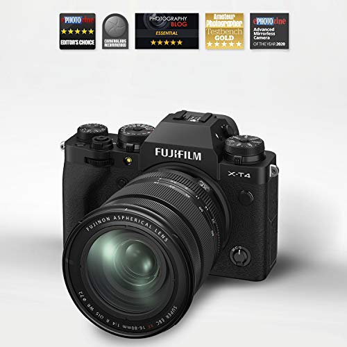 Image of Fujifilm X-T4 26 MP Mirrorless Camera Body with XF16-80mm Lens (X-Trans CMOS4 Sensor, EVF, Face /Eye AF, IBIS, LCD Touchscreen, 4K /60P & FHD /240P Video, Film Simulations, Weather Resistance) - Black