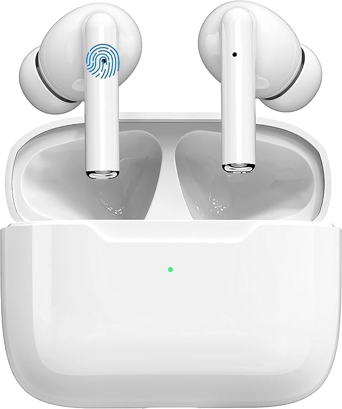 Auriculares Inalámbricos Bluetooth, Bluetooth 5.3 In Ear Auriculares con Cancelacion Ruido HD Mic, 46H Estéreo Control Táctil Cascos Inalambricos, IP7 Impermeable Audifonos para iOS & Android