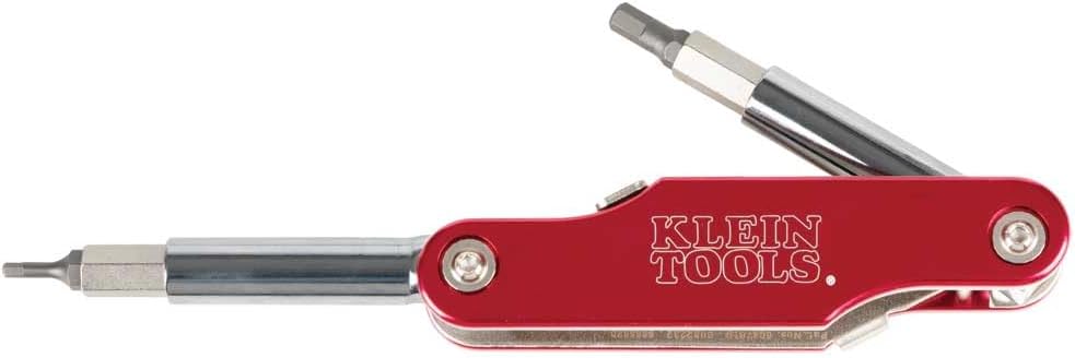 Klein Tools 32538 10-Fold Screwdriver/Nut Driver, Fractional Hex, Red