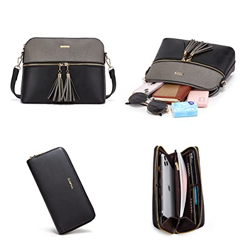 Image of Women Fashion Synthetic Leather Handbags Tote Bag Shoulder Bag Top Handle Satchel Purse Set