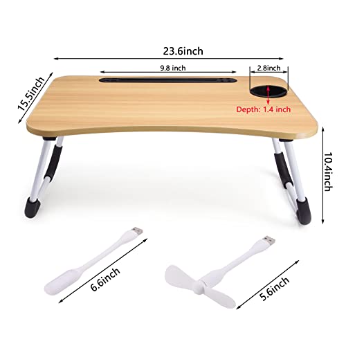 Slendor-Laptop-Desk-Foldable-Bed-Table-Folding-Breakfast-Tray-Portable-Lap-Standing-Desk-Notebook-Stand-Reading-Holder-for-BedCouchSofaFloor